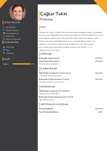 Psikolog CV Örnekleri cv indir